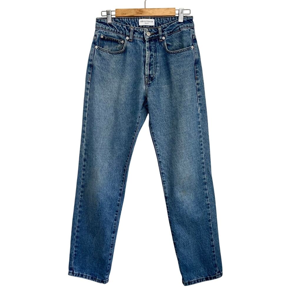 Officine Generale Tyler Jeans Men 29 Mid Blue Denim Made in Portugal 100% Cotton
